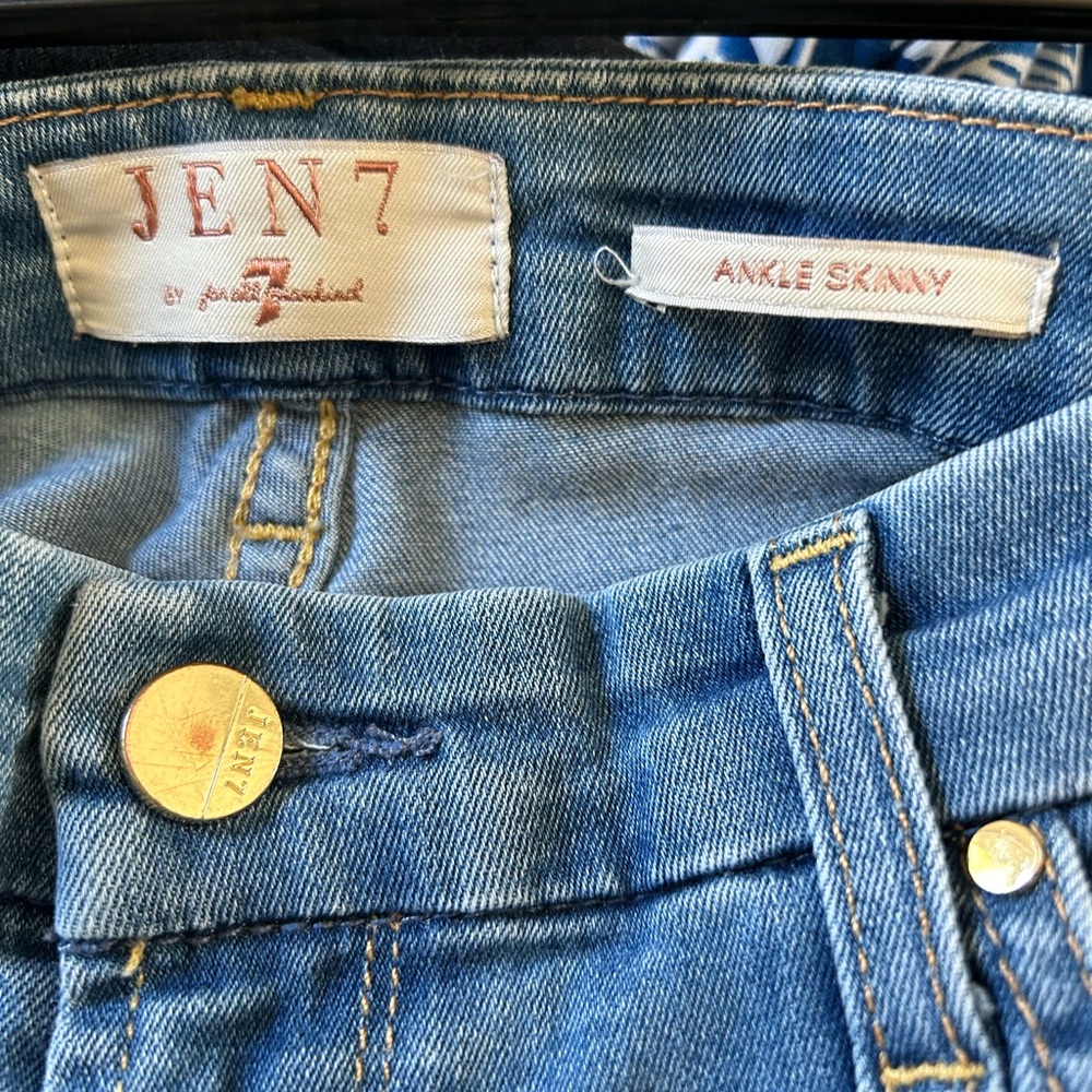 JEN 7 ANKLE SKINNY JEANS SZ 14